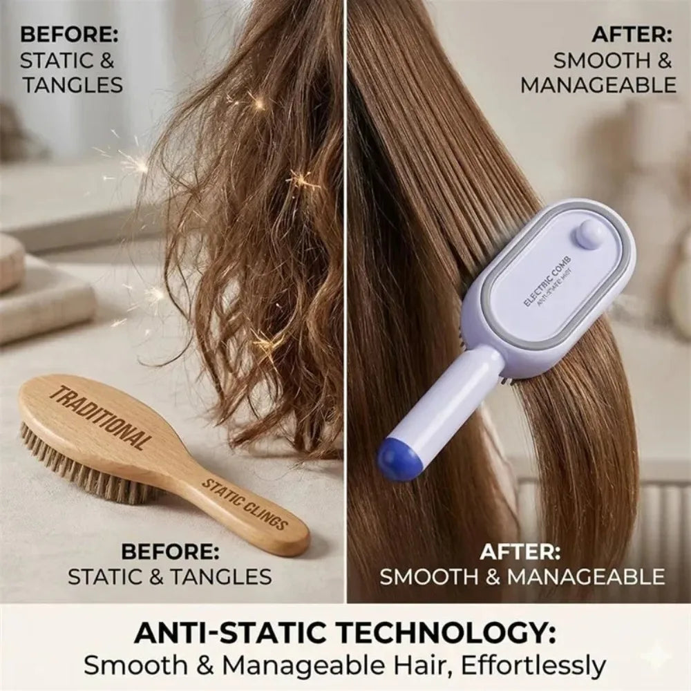 Multifunctional Massage Comb,Electric Spray Air Cushion Scalp Massager,Self-Cleaning Essential Oil Hair Care Comb,Gift for Women