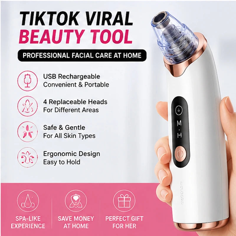 Professional Pore Vacuum Blackhead Remover Deep Cleaning Facial Acne Oil Control Skin Care Device