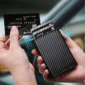 Rfid Credit Card Holder Money Bag Luxury Carbon Fiber Id Bank Cardholder Coin Purse Minimalist Wallet for Men Carteira Masculina