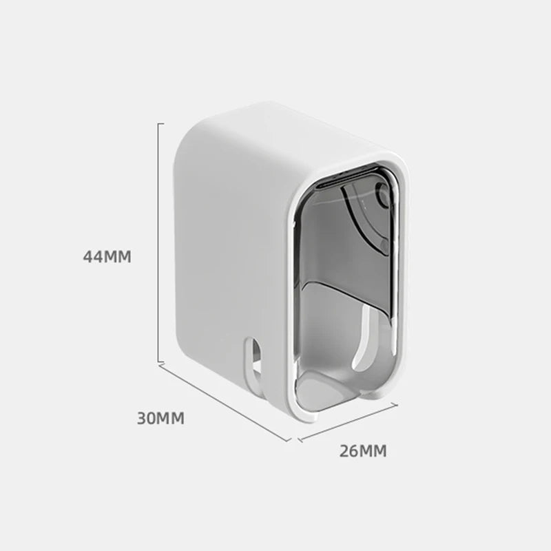 4PCS Toothbrush Holder Portable Flip-top Electric Toothbrush Storage Rack Dustproof Wall Mounted Tooth Brush Storage Box