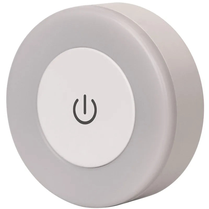 Energy Saving Led Touch Sensor Night Lights USB Rechargeable Magnetic Wall Light Room Aisle Bedroom Round Portable Night Lamp