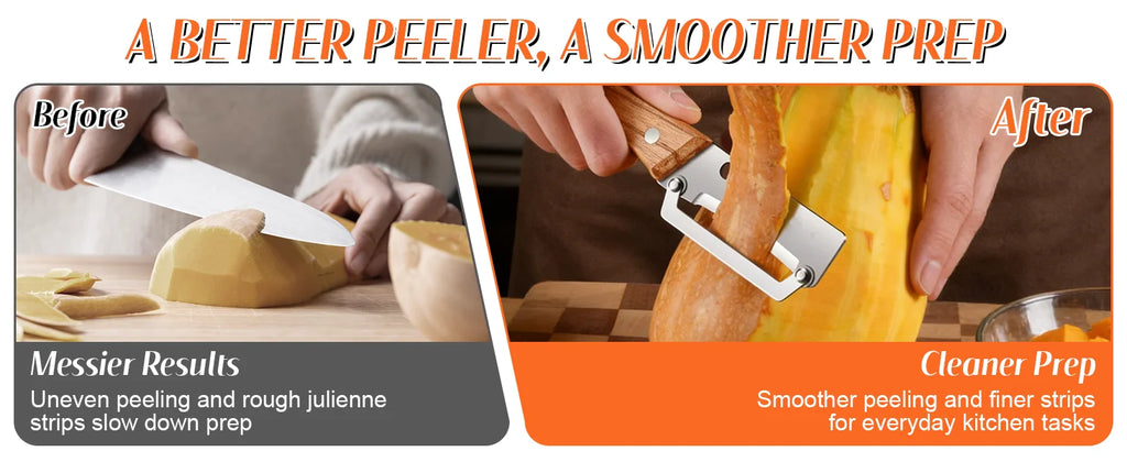 Multi Functional Vegetable Peeler Stainless Steel With Wooden Handle Fruit Potato Slicer Bottle Opener Kitchen Peeling Tools