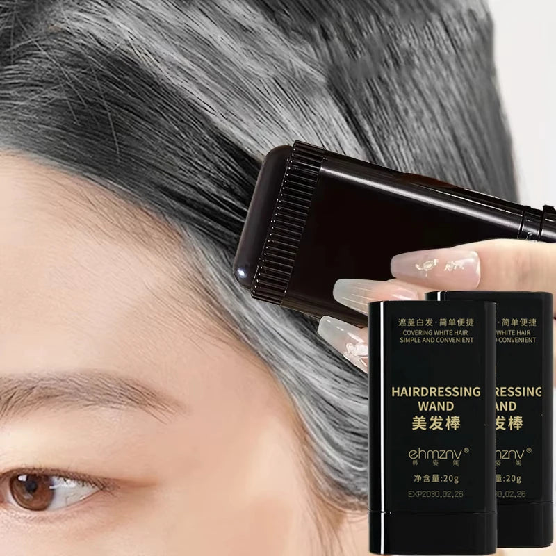 Hair Color Stick For Men & Women Quickly Covers Gray White Hair Concealer Hairline Instant Covering Hair Dye Stick Applicator