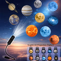 USB Projector Light Halloween Moon Lamp Christmas Holiday Night Light Rotatable Scenes Projector for Wall Ceiling Decor Lighting