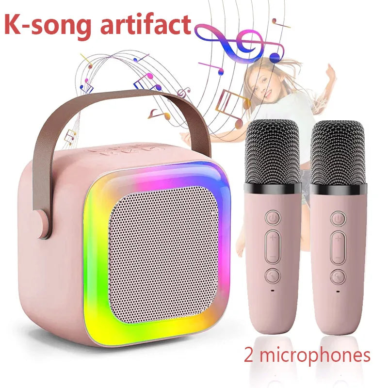 NEW Hot K12 Bluetooth Speaker Portable Home Cute Karaoke Mini Wireless Audio with Microphone K Song Family Singing Machine