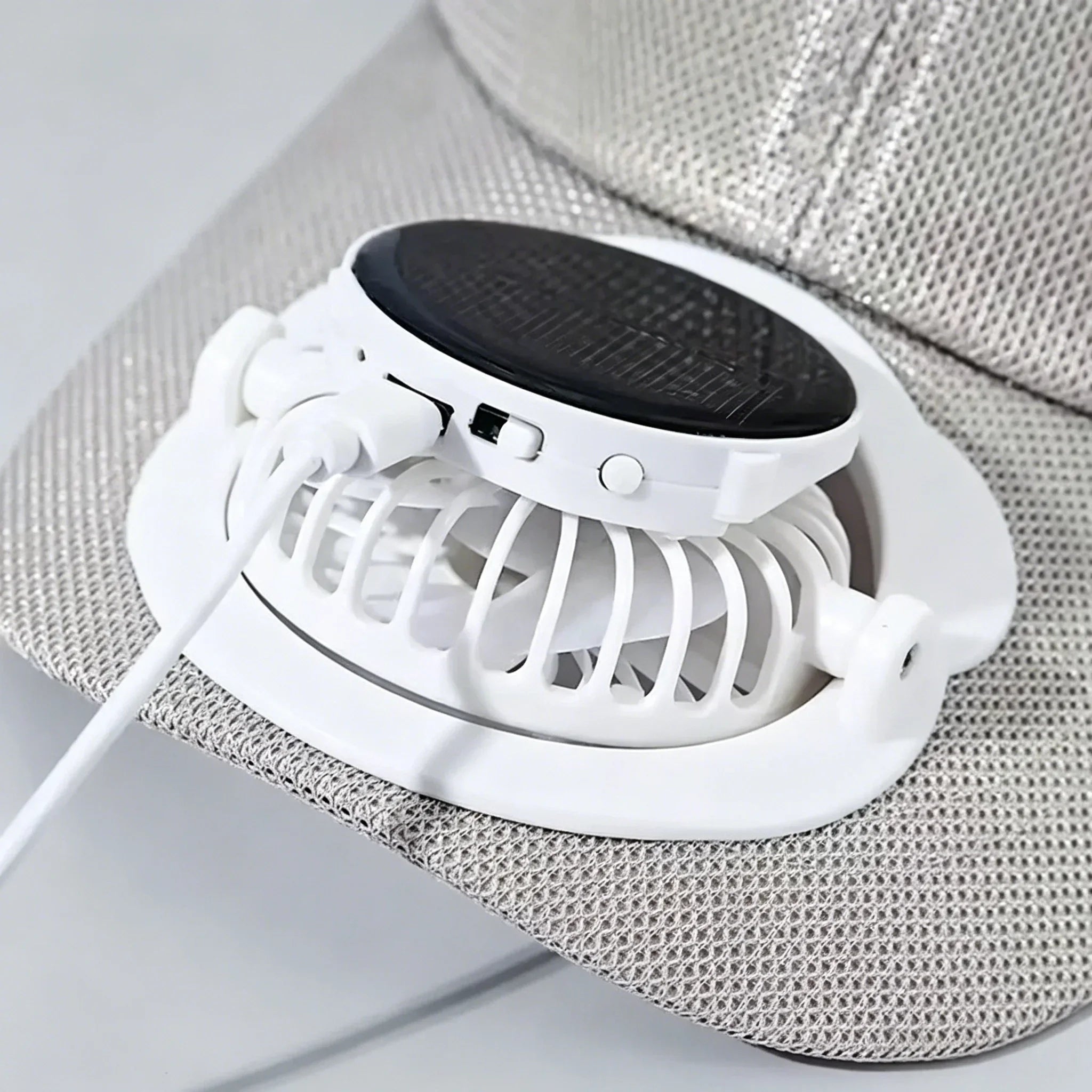 Solar Baseball Cap with Fan, Sun Protection USB Charging Fan Mesh Hat for Summer Outdoor Travel Fishing Camping Beach Golf