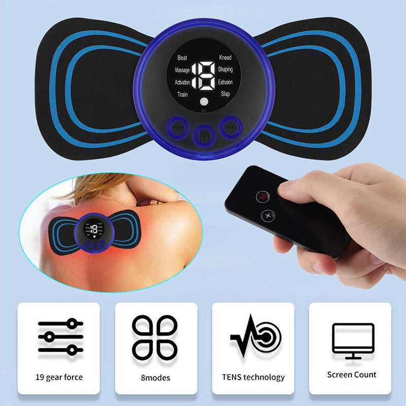 Electric TENS Pulse Neck Massager EMS Cervical Massage for Neck Back Body Eletric Muscle Stimulator Electrostimulator 19 Gears