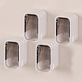 4PCS Toothbrush Holder Portable Flip-top Electric Toothbrush Storage Rack Dustproof Wall Mounted Tooth Brush Storage Box