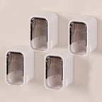 4PCS Toothbrush Holder Portable Flip-top Electric Toothbrush Storage Rack Dustproof Wall Mounted Tooth Brush Storage Box