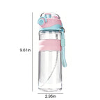 Water Bottle 750ML Spray Sports Water Bottle with Straw Direct Drinking Dual-Use Plastic Water Bottles for Outdoor Sporting
