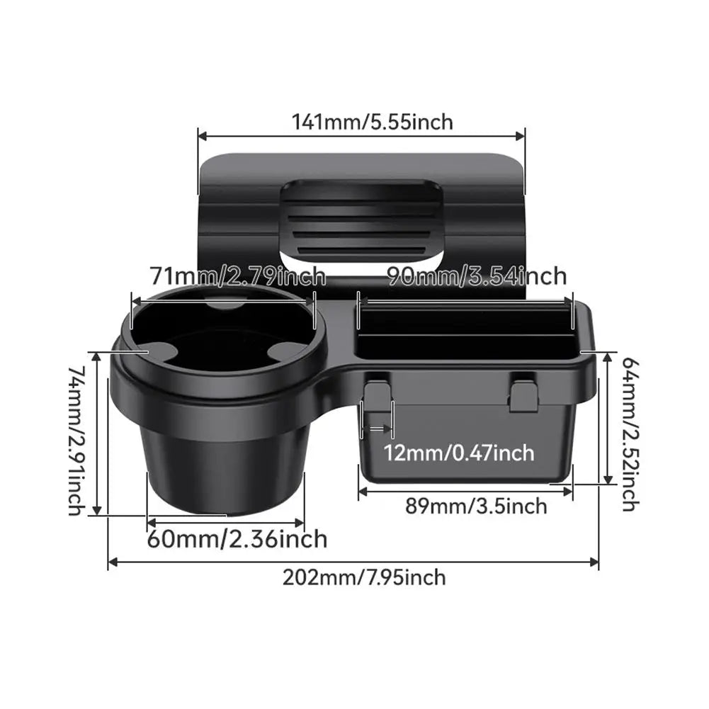 Car Cup Stand Phone Holder Mount Tray Side Door Window Storage Barrel Pocket Hanging Storage Rack with Auto Interior Accessories