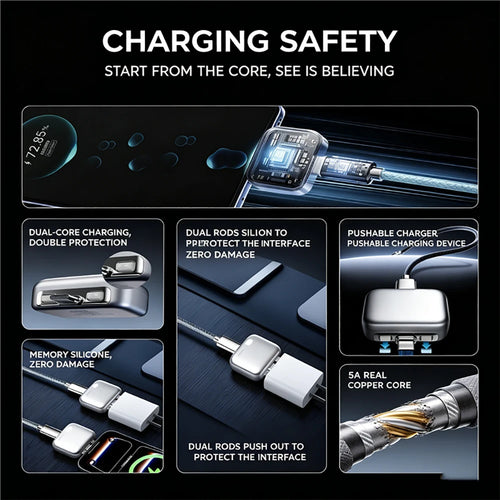140W Physical-Disconnect Intelligence Charger Separator Protect Battery Overcharge Protection Auto Power-off  for Type-C Devices