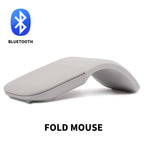 Wireless 2.4G/Bluetooth Mouse Arc Touch Folding Design Mause 1200 DPI Foldable Computer Portable Mice For Microsoft PC Laptop