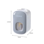 WIKHOSTAR Automatic Toothpaste Dispenser Bathroom Accessories Set Wall Mounted Toothpaste Squeezer Toothpaste Holder Rack