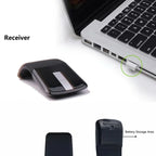 Wireless 2.4G/Bluetooth Mouse Arc Touch Folding Design Mause 1200 DPI Foldable Computer Portable Mice For Microsoft PC Laptop