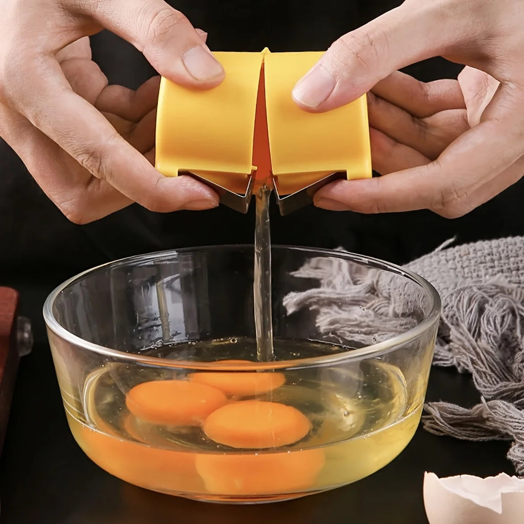 3pcs/1pc Stainless Steel Eggshell Separator - Quick Peel & Yolk Splitter, Durable Kitchen Baking Essential with Easy-Grip
