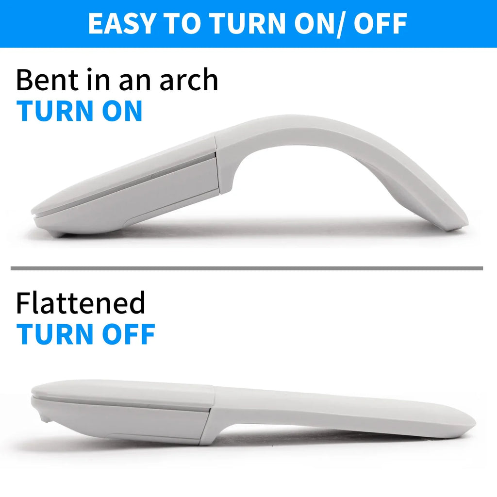 Wireless 2.4G/Bluetooth Mouse Arc Touch Folding Design Mause 1200 DPI Foldable Computer Portable Mice For Microsoft PC Laptop