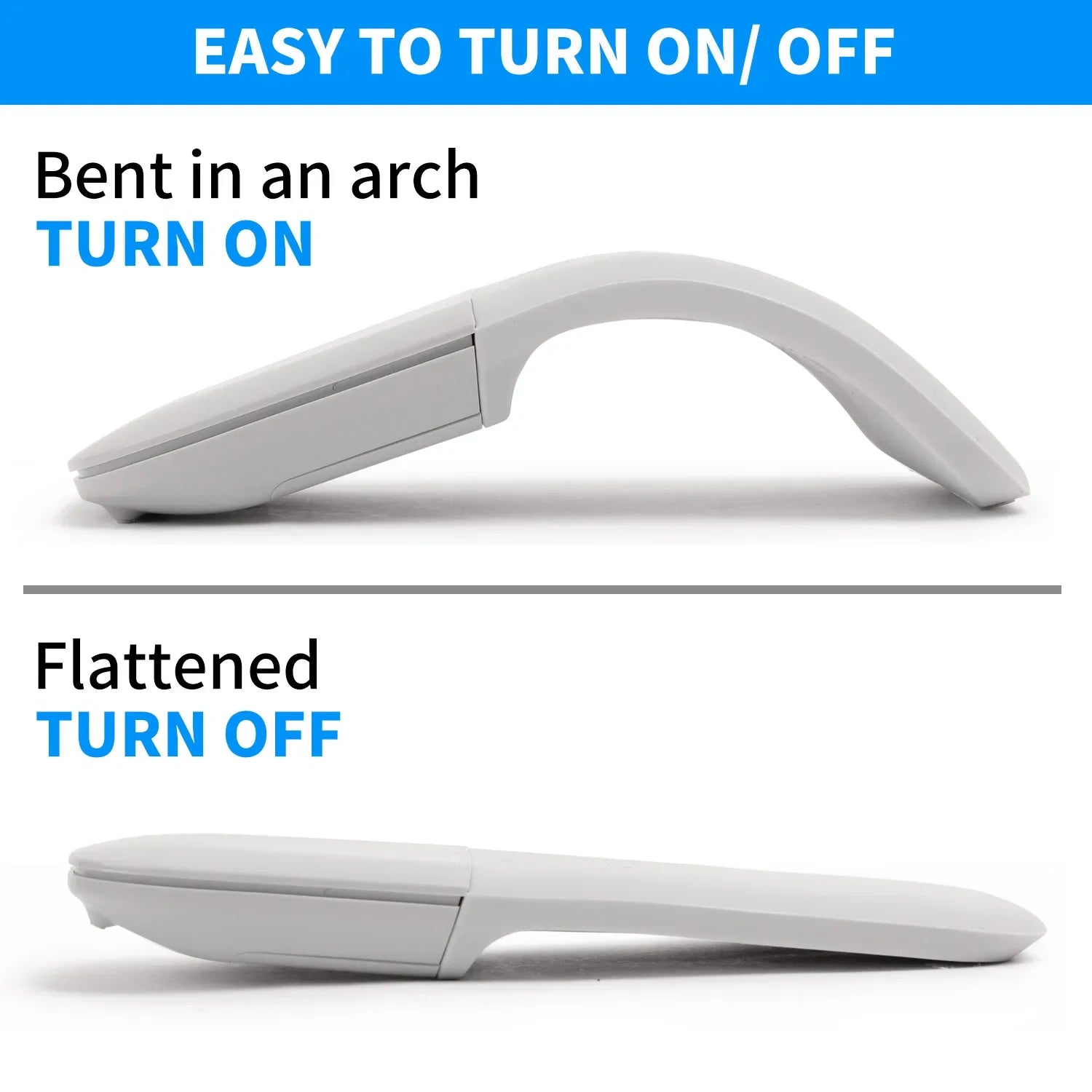 Wireless 2.4G/Bluetooth Mouse Arc Touch Folding Design Mause 1200 DPI Foldable Computer Portable Mice For Microsoft PC Laptop