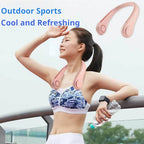 Portable Bladeless Neck Fan Rechargeable 3 Speeds Adjustable Cooling Fan Hands-Free Bladeless Neck Fan For Outdoor Sports Travel