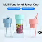 Portable USB Rechargeable Mini Blender Juicer Cup with Straw Cordless Juice Maker for Fruit Smoothies Home Outdoor Gym