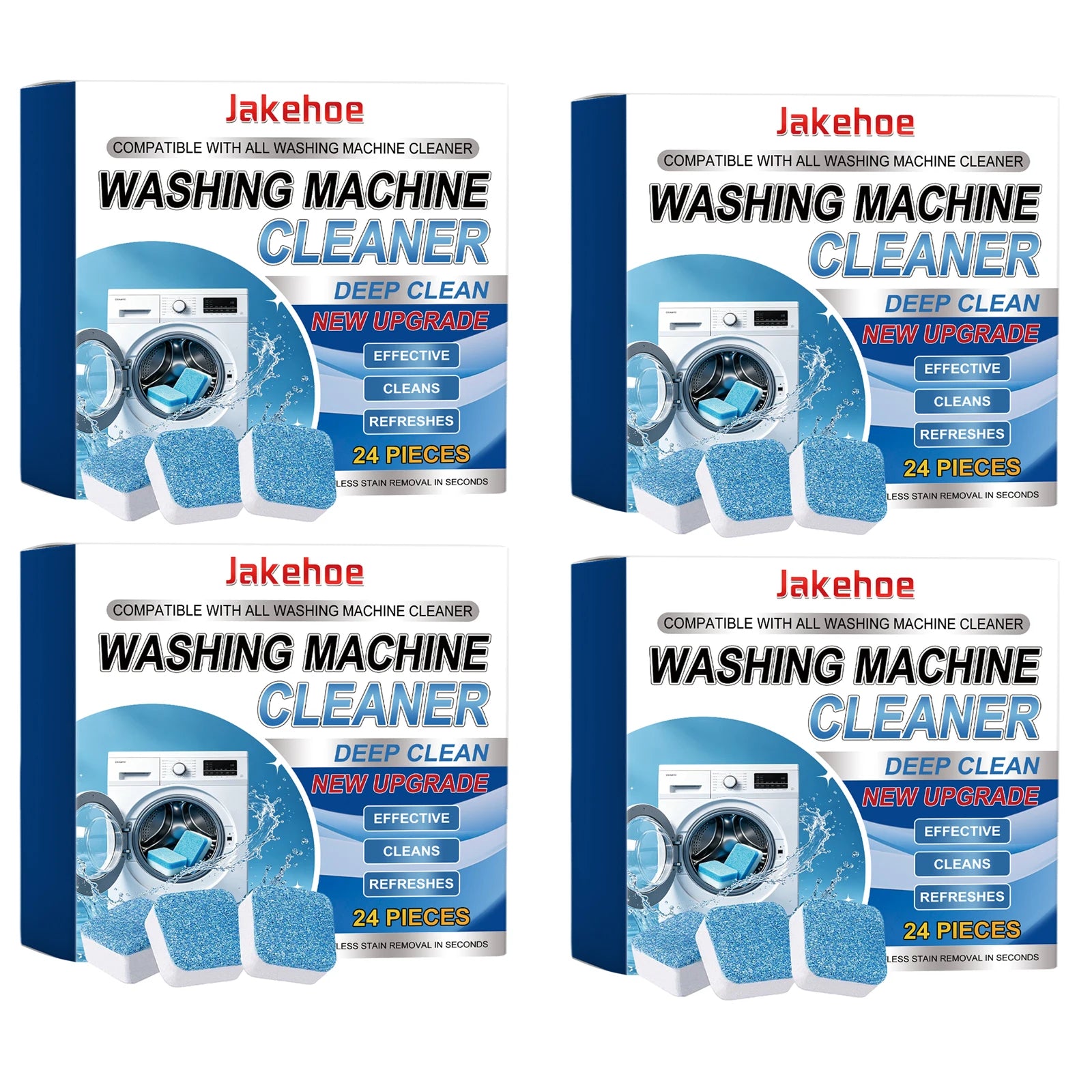 Washing Machine Cleaner Remove Limescale & Mold Stains Eliminate Odors Long-Lasting Fresh Scent Washing Machine Cleaning Tablets