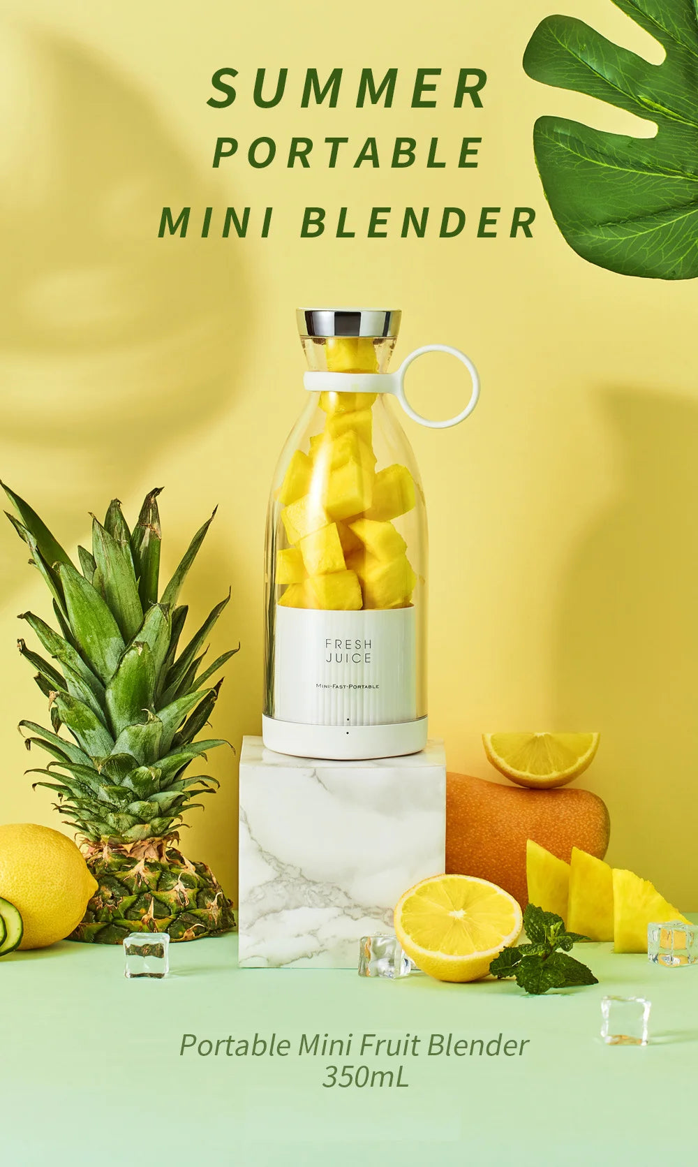 Portable Rechargeable juicer blender wireless mixer fresh juice 350ml