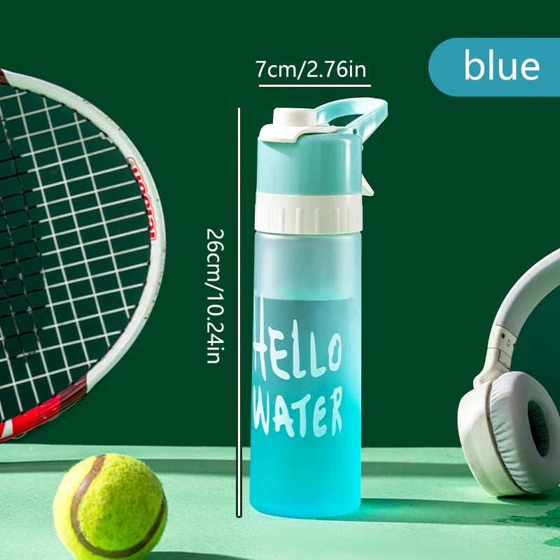 Hot Sale 650ml Spray Water Bottle Outdoor Sports Fitness Water Cup Large Capacity Portable Water Bottle Jet Water Spray Cup