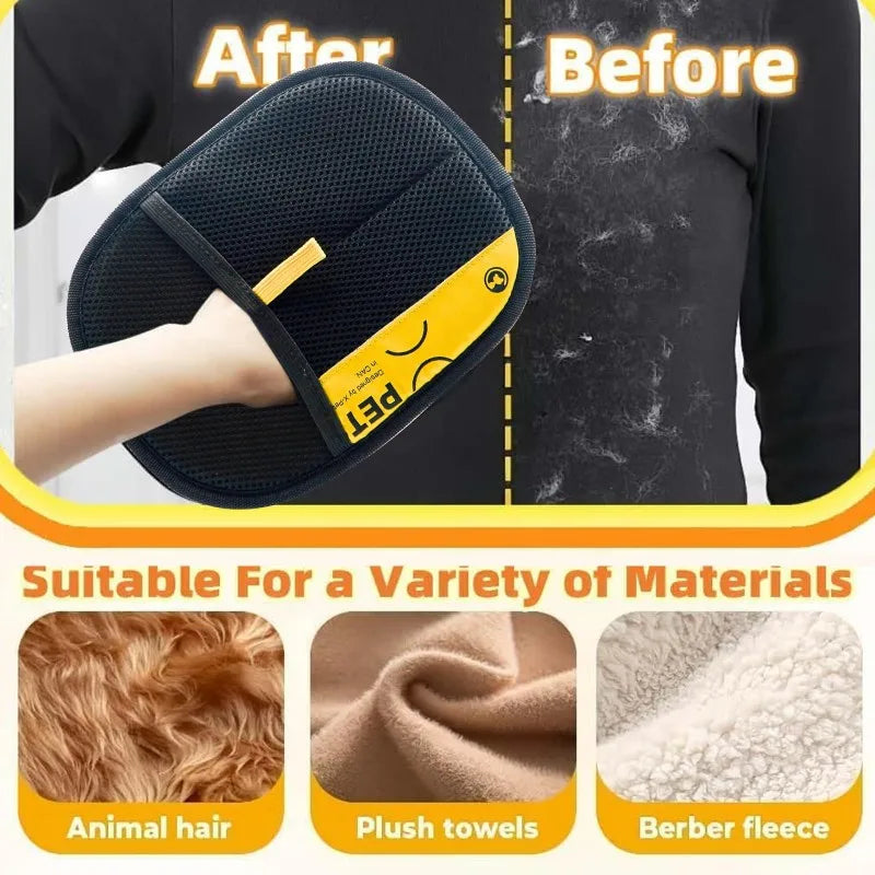 Animal hair glove Electrostatic gloves Two-way brush pet hair removal glove for cats dogs clothes furniture  electrostatic