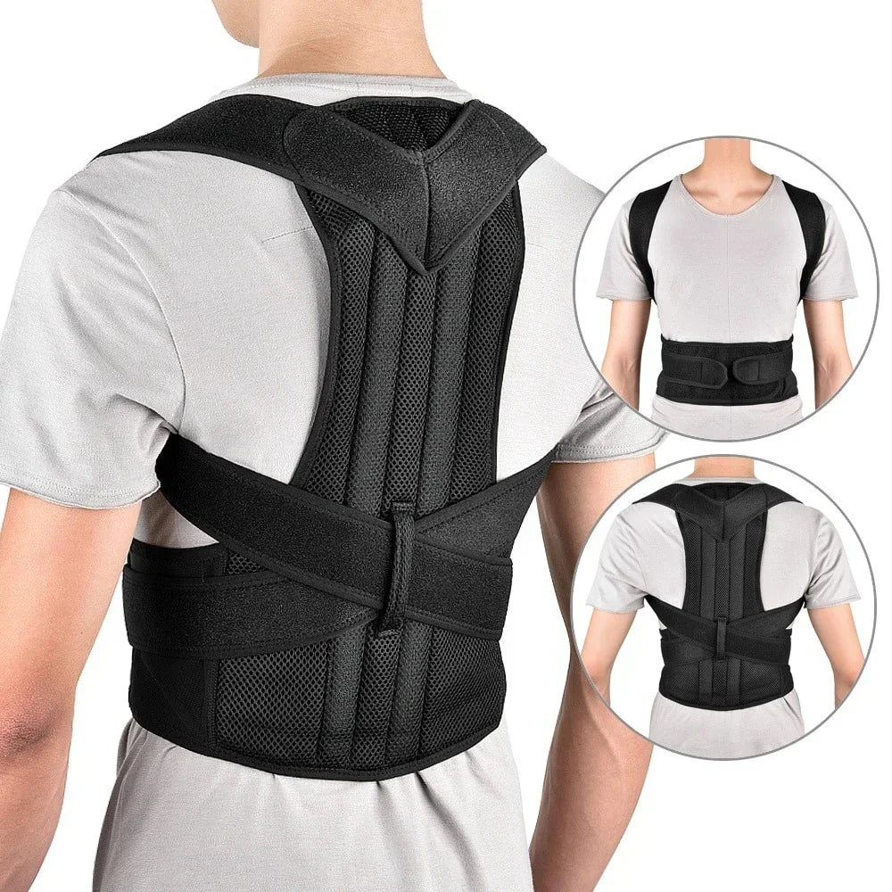 Back Brace Posture Corrector for Women & Men, Adjustable Back Lumbar Support Belt Shoulder Posture Support for Improve Scoliosis
