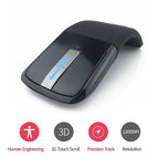 Wireless 2.4G/Bluetooth Mouse Arc Touch Folding Design Mause 1200 DPI Foldable Computer Portable Mice For Microsoft PC Laptop