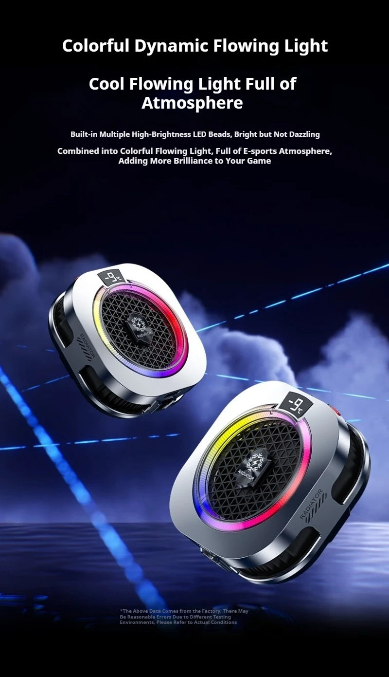 Magnetic Back Clip Dual-use Mobile Phone Radiator Digital Display Temperature Control AI Intelligent Gear Semiconductor Cooling