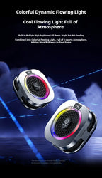 Magnetic Back Clip Dual-use Mobile Phone Radiator Digital Display Temperature Control AI Intelligent Gear Semiconductor Cooling