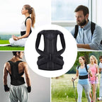 Back Brace Posture Corrector for Women & Men, Adjustable Back Lumbar Support Belt Shoulder Posture Support for Improve Scoliosis
