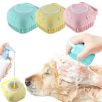 Soft Silicone Pet Bath Massage Glove Brush, Safe Washing Grooming Tool for Small Large Dogs Cats Bathroom Cleaning Accessory
