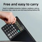 Solar Foldable Scientific Calculator with Writing and Drawing Tablet, LCD Large Screen Calculator