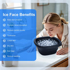 Collapsible Silicone Face Ice Bath Bowl Built in Ice Tray Cold Cryo Portable Travel Facial Facial Puffiness Skin Care Tool