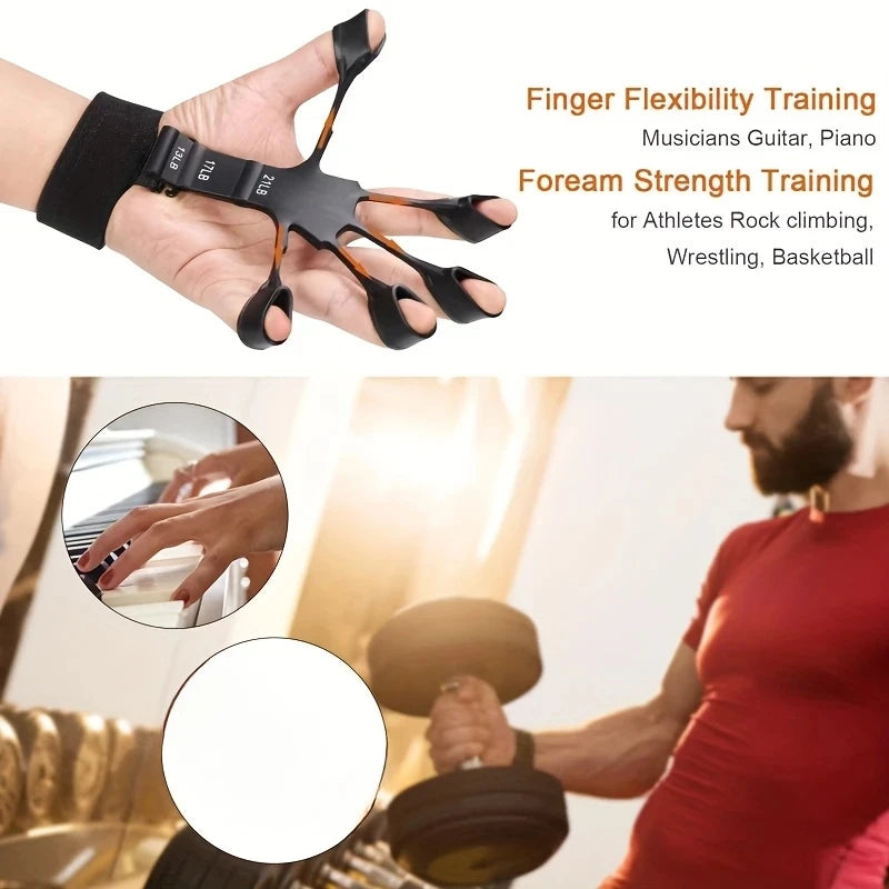 5-Finger Trainer Silicone Wrist Grip Strengthener Hand Strength Recovery for Fingers Therapy & Vein Circulation Improvement