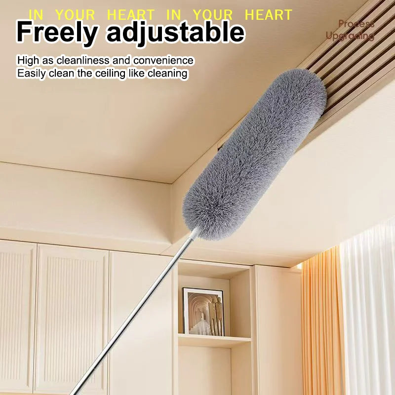 Reusable Ceiling Cleaning Tool 280cm Dust Dusters With Extension Pole Retractable Dust Removal Brush Microfiber Dusting Brush