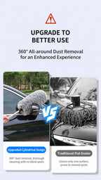 Professional Car Duster Microfiber Cleaning Brush Telescopic Long Handle Car Wash Mop Scratch Free Auto Detailing Dust Remover