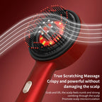 Electric Scalp Head Massage Comb 660nm Light Hair Growth Comb Hair Brush Head Spa 3 Levels Soft Massage Scalp Oil Applicator