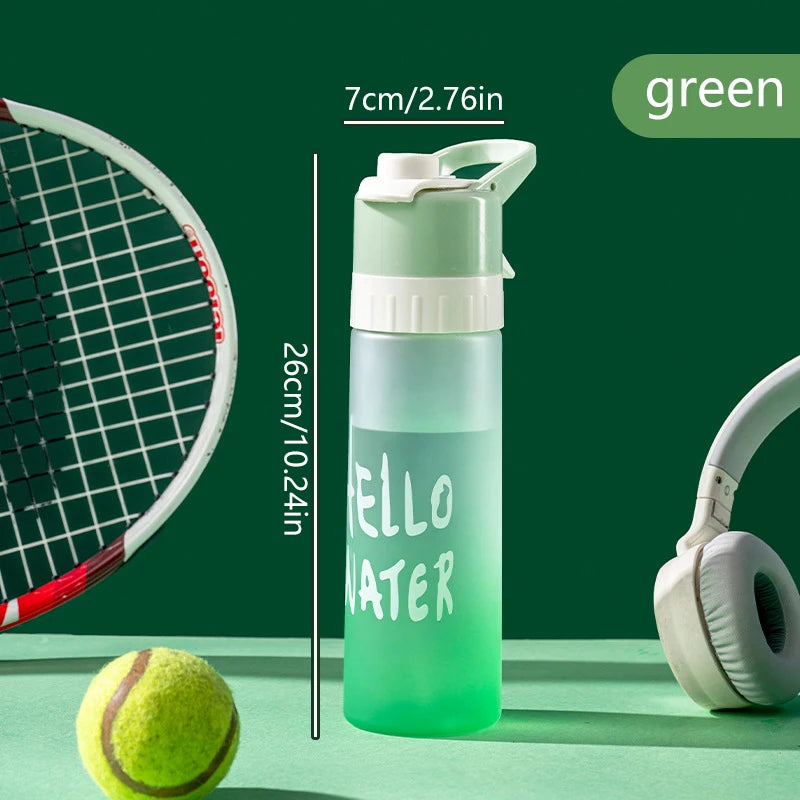 Hot Sale 650ml Spray Water Bottle Outdoor Sports Fitness Water Cup Large Capacity Portable Water Bottle Jet Water Spray Cup