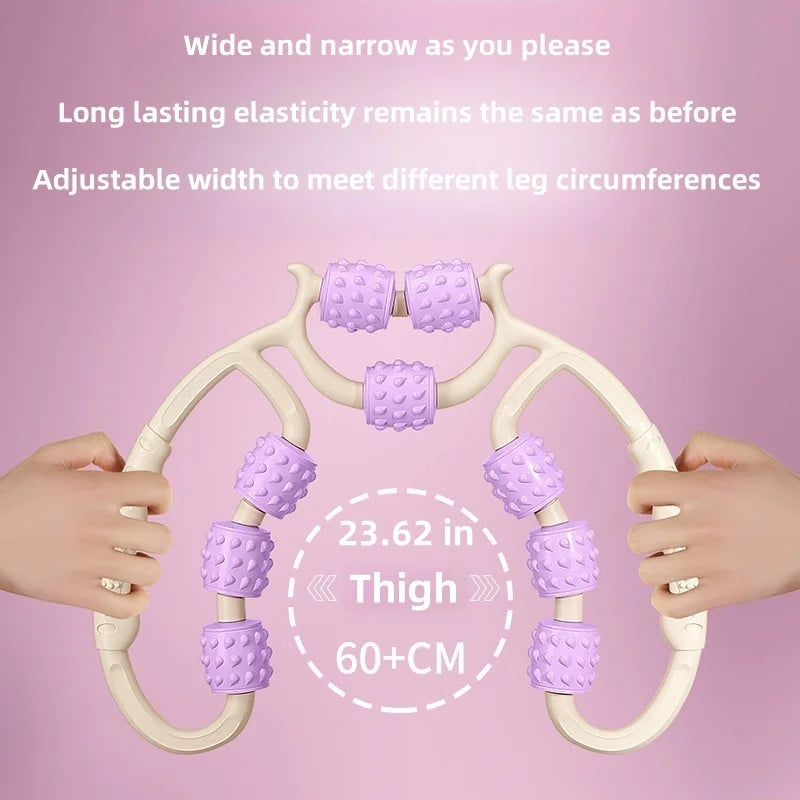 9-Wheel Leg Massager Roller for Calf Muscle Relaxation, Leg Beautifying Device, Massage Slimming Leg Ring-Shaped Leg Clamp, Sports Fitness Leg Beautifying Clamp