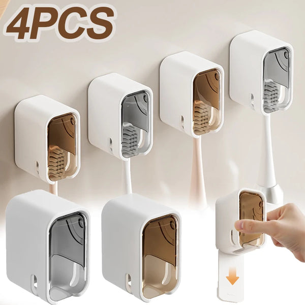 4-Piece Dustproof Toothbrush Holder