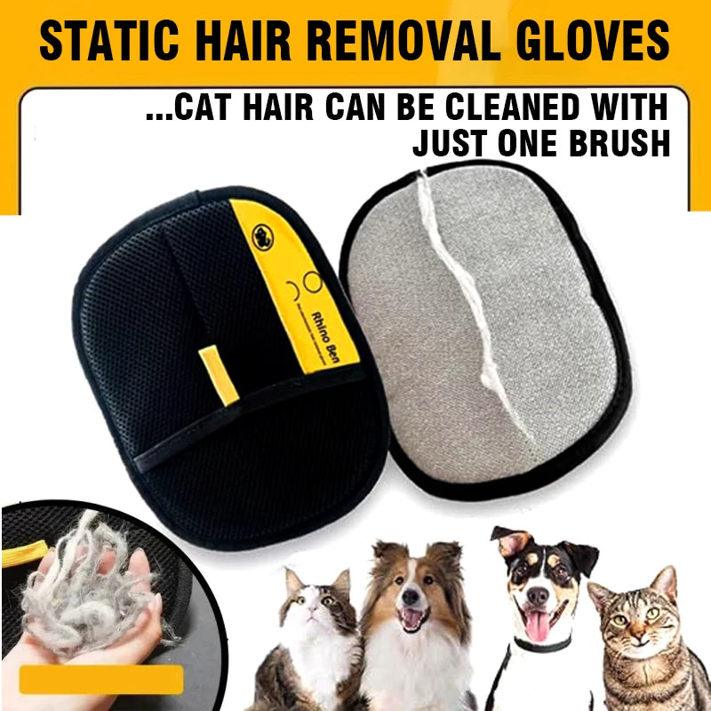 Animal hair glove Electrostatic gloves Two-way brush pet hair removal glove for cats dogs clothes furniture  electrostatic