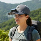 Solar Baseball Cap with Fan, Sun Protection USB Charging Fan Mesh Hat for Summer Outdoor Travel Fishing Camping Beach Golf