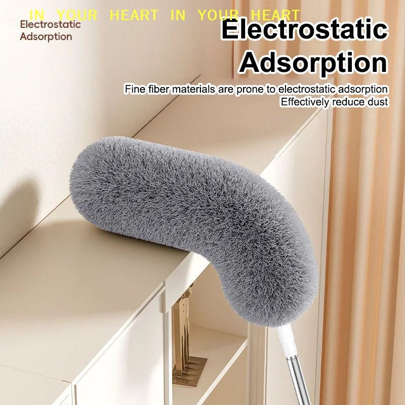 Reusable Ceiling Cleaning Tool 280cm Dust Dusters With Extension Pole Retractable Dust Removal Brush Microfiber Dusting Brush