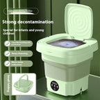 8L Portable Small Foldable Washing Machine with Spin Dryer For Socks Underwear Panties Washer Household Mini Washing Machine