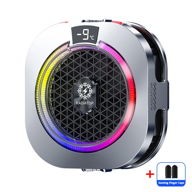 Magnetic Back Clip Dual-use Mobile Phone Radiator Digital Display Temperature Control AI Intelligent Gear Semiconductor Cooling