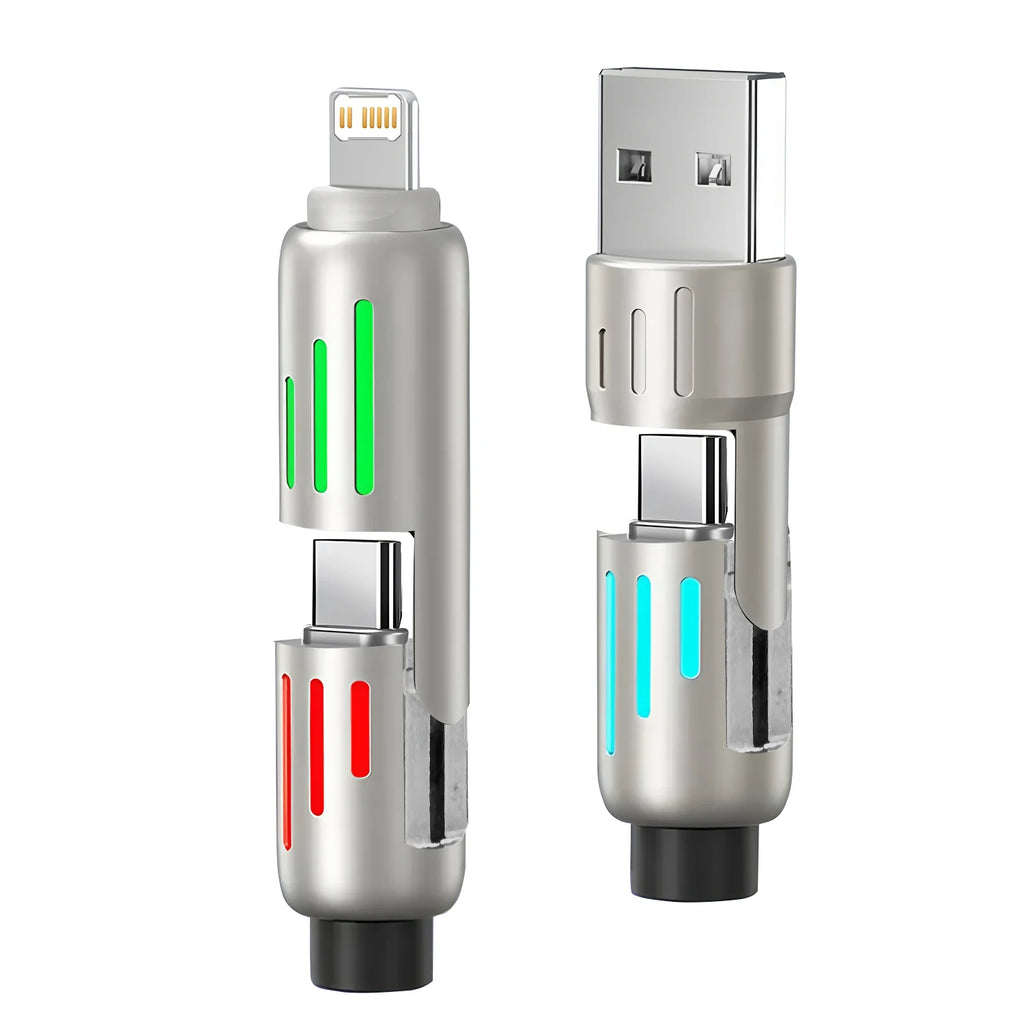 240W PD 4-IN-1 USB Type C to Type C Fast Charging Data Cable 1M For iPhone 16 Pro Max 15 iPad Xiaomi Samsung Tablet