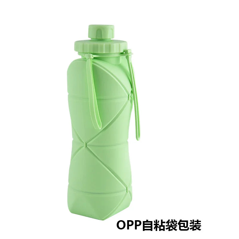 Food-grade Silicone Foldable Water Cup, Large Capacity, Portable for Outdoor Travel & Sports, Heat-resistant, Creative Collapsib